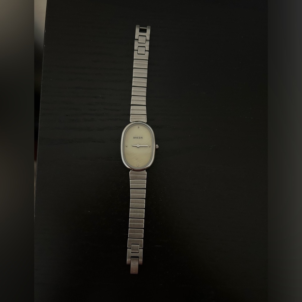 BREDA JANE TETHERED MESH BRACELET ANALOG QUARTZ WATCH SILVER/CHAMPAGNE